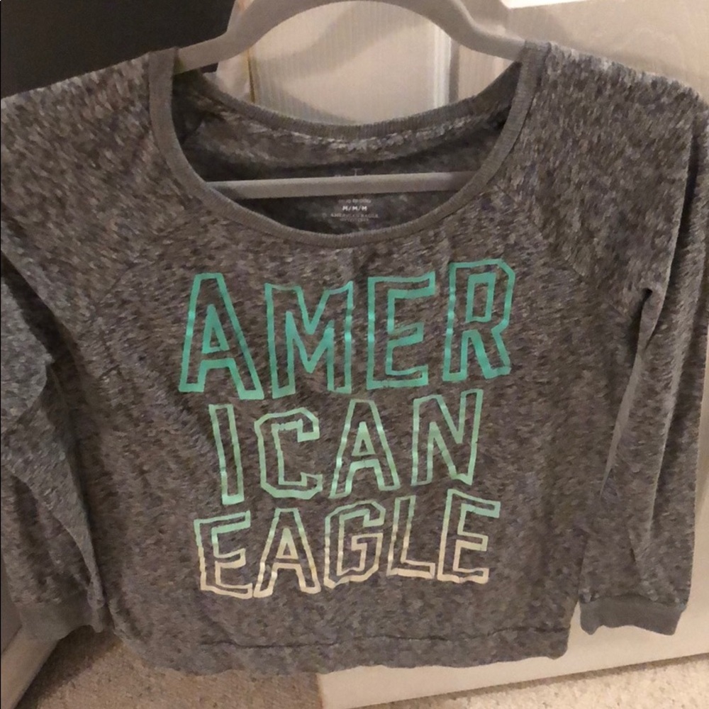 Gray American Eagle Long sleeve tee
